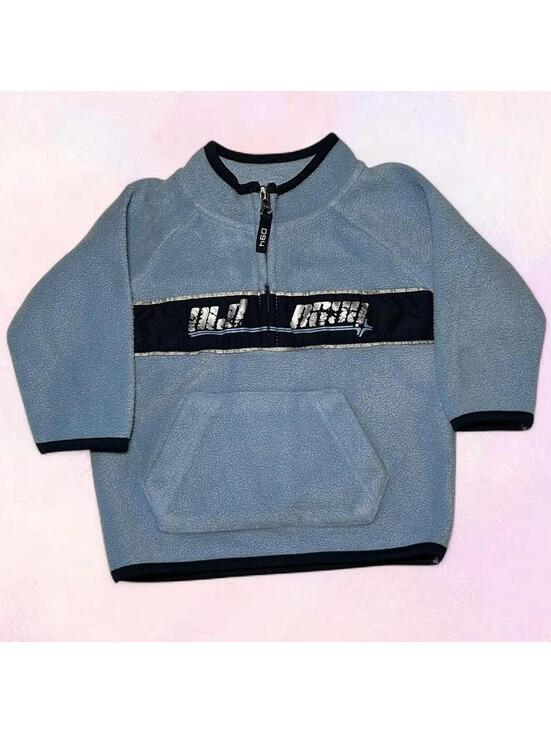 Vintage Old Navy Navy Blue Crewneck Half Zip 6-12 Months - Picture 2 of 5